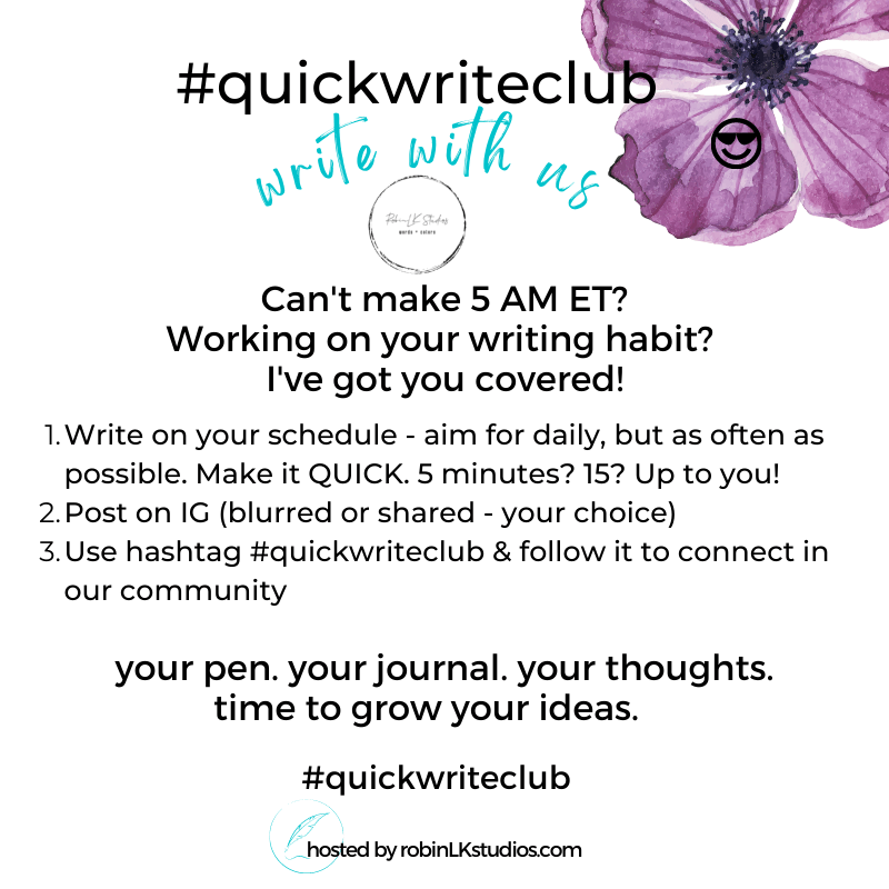 Quick Write Club Info for IG Users from RobinLK Studios